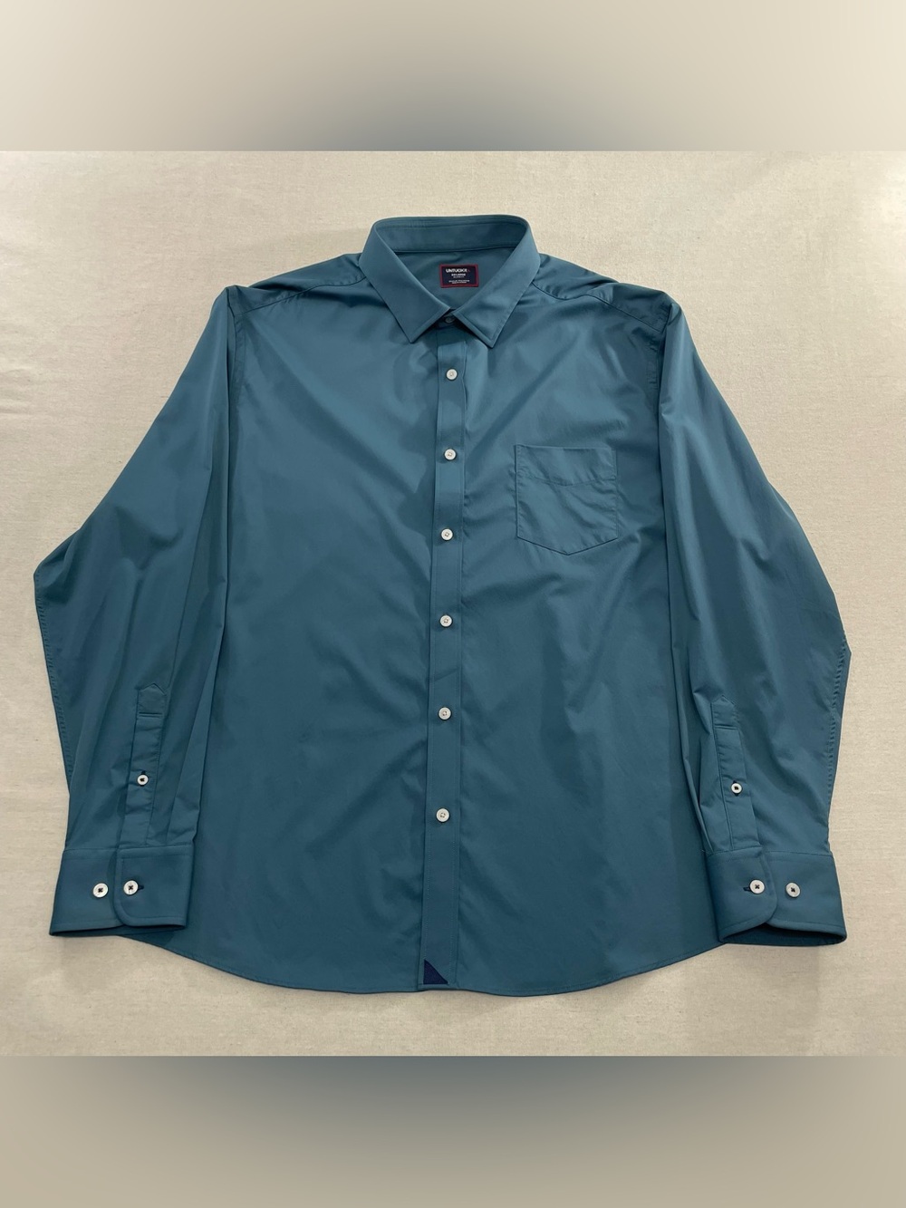 UNTUCKit Shirt Men XXL Blue Gironde Relaxed Fit Stretch Button Up Performance